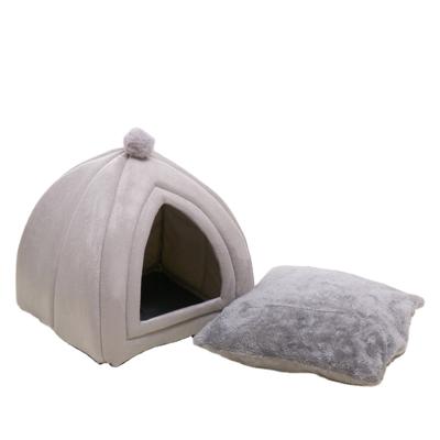 China New 2021 Wholesale Universal Travel Cat Bed Fur Dog Beds Room Adjustable Cushion For Dogs Cats Room OEM Pet Small Hot for sale