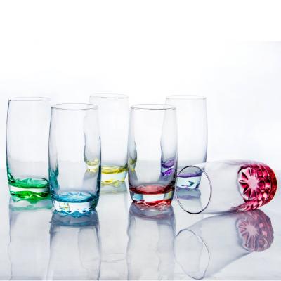 China Factory Supply Recyclable Wholesale Embossed Creative Design Crystal Wine Juice Glass Cup Drinking Tumbler for sale