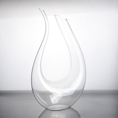 China Other Success Wholesale Lead Free Design Crystal Glass Wine Decanter Bag U Shape Clear Decanter for sale