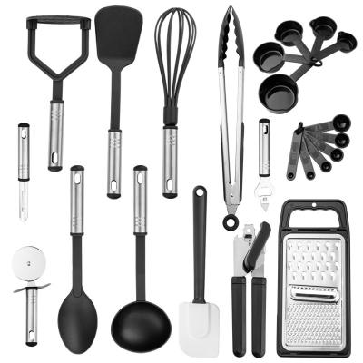 China Sustainable Kitchen Tools Utensil Set 23 Piece Kitchen Utensil Set Steel Kitchen Utensil Set Cooking Tool for sale