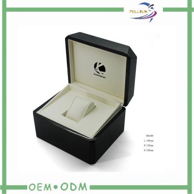 China Plastic Watch Package Boxes With Hot Stamping Logo , Leather Inside for sale