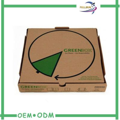 China Healthy  Recycle Corrugated Paper Pizza Box, Pizza Box With Natural Brown Color for sale