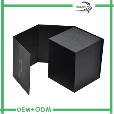 China Beautiful Black Jewelry Gift Boxes With Magnetic , Matt Lamination for sale