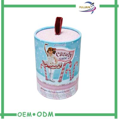 China Fashion Recycled Paper Tube Box Cardboard Tubes Packaging With Ribbon for sale