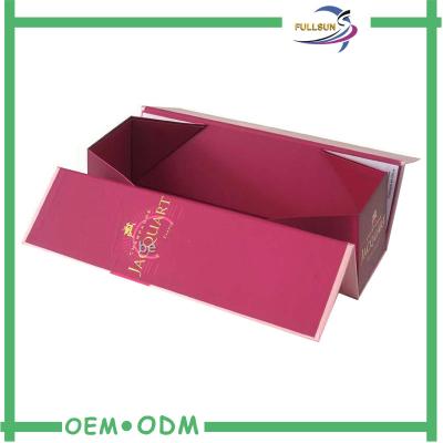 China Single Wine Glass Bottle Gift Box Cardboard Paper Packaging Magnetic Wine Box for sale