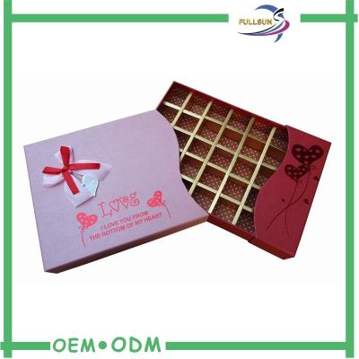 China Printed Large Cardboard Chocolate Gift Boxes / Paper Insert Chocolate Box Packaging for sale