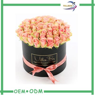 China Custom Luxury Flower Gift Boxes Gold Hot Stamping for Preserved Fresh Flower for sale