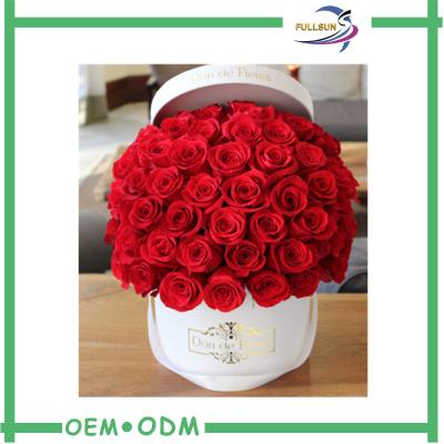 China Romantic Flower Gift Boxes Round Shaped for Wedding / Party Flower Packaging for sale