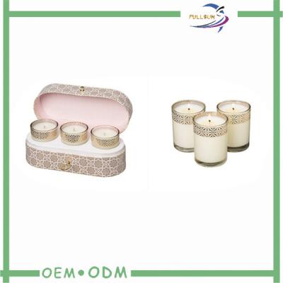 China Elegant Candle Box Packaging Oval Kraft Cardboard Candle Storage Packaging Boxes for sale