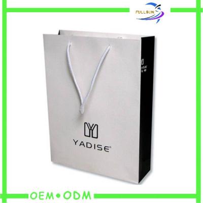 China White Coated Paper Bags for Clothes / Gift  / Jewelry Packaging for sale