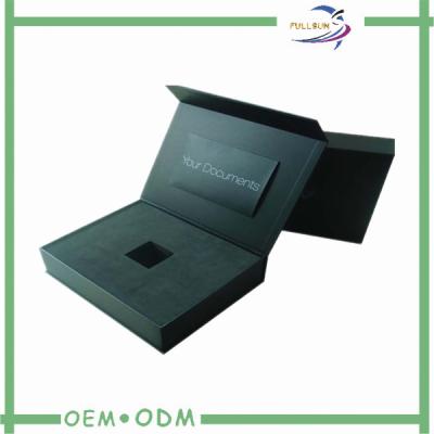 China Cajas de regalo magnéticas negras con el empaquetado de papel de la bandeja de EVA, caja de regalo decorativa en venta