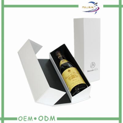 China White Personalized Wine Gift Boxes Foil Stamp Logo OEM / ODM for sale