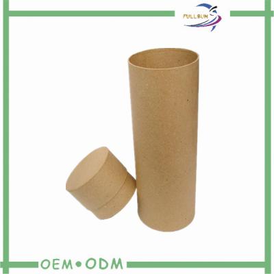 China Eco-friendly kraft paper Tube Wine Shipping Boxes With Lid , Decorative Storage Boxes for sale