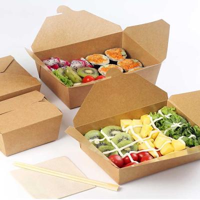 China Bakery R01 Biodegradable Eco-Friendly Disposable Take Away Food Packaging Sushi Donut Snack Bread Hot Dog Pizza Paper Box for sale