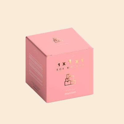 China Recyclable Pink Printed Face Cream Beauty Cardboard Paper Packaging Boxes for sale