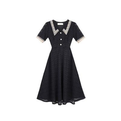 China Best Selling Spring Fashion Breathable Elegant Casual Lace Dress Mid Length Womens Dress for sale