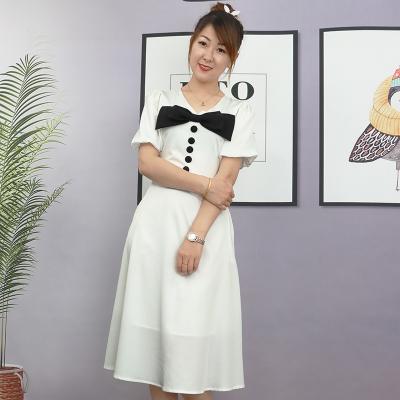 China 2022 breathable the new princess white dress Size-in summer slim fairy women's bow tie dress dress made in china for sale