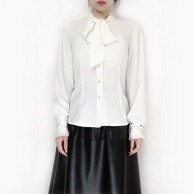 China Spring and summer women's fashion QUICK DRY shirts, luxurious lace up style, long sleeve office jacket, made in china for sale