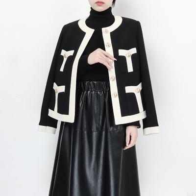 China Top selling QUICK DRY new wool tweed women's coats large size woven heavy small perfume shorts coat for sale