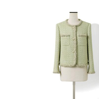 China French perfume jacket 2022 new high fashion women's wool breathable tweed temperament small coat made in China for sale