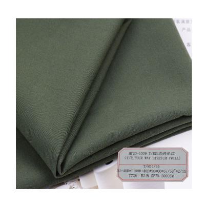 China Hot Sale Best Quality T/R Stretch Four Way Polyester Rayon Twill Fabrics For Medical Uniforms for sale