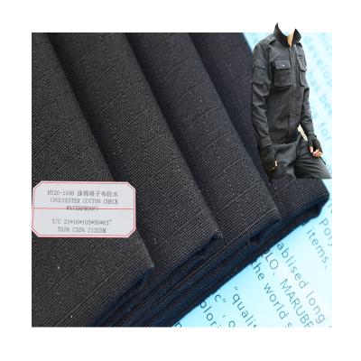 China Wholesale Waterproof Polyester Cotton Fabric Check Waterproof Fabric For Uniforms Cloth Material for sale