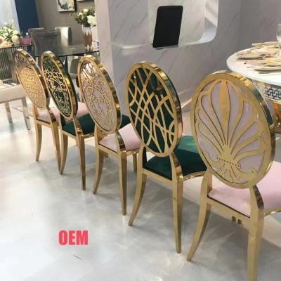 China Contemporary Stainless Steel Restaurant Dining Chair, Modern Furniture Banquet Chair, Comfortable Outdoor Restaurant Event Chairs for sale