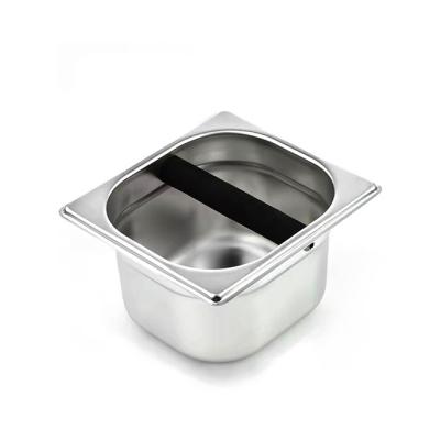 China Sustainable Economy Stainless Steel Coffee Bar Accessories Knock Box For Coffee for sale