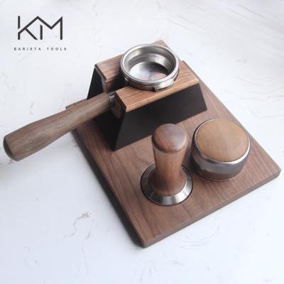 China Simple Manual Wooden Coffee Tamper Mat Atmosphere Design And Novel Needle Tamper Wooden Coffee Tamper for sale