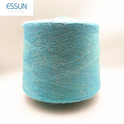 China 2021 NM11/1 nm popular mohair sequin brush yarn sweater knitting yarn 13/1 bling bling for sale