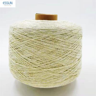 China Ring Spun Luxury Yarn NM3.7 5.6 7.2 Viscose Gold Tube Silver Metallic Hollow Yarn For Cardigans Sweaters Lurex Knitting Yarn for sale