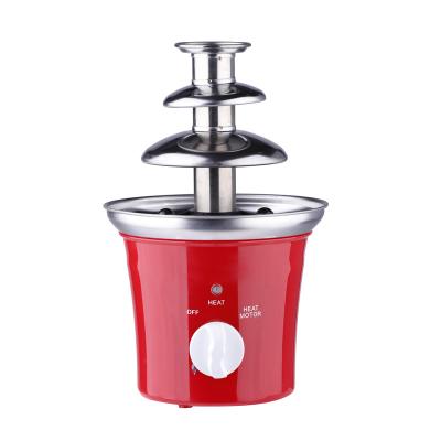 China Retro household commercial electric chocolate crucible fondue chocolate fountain with handle control chocolate melting machine for sale