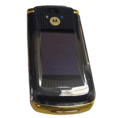 China Original Free Shipping For Motorola v8 GSM Cell Phone Sim Luxury Gold Unlocked Phone For motorola razr V8 Mobile Shake 512MB for sale