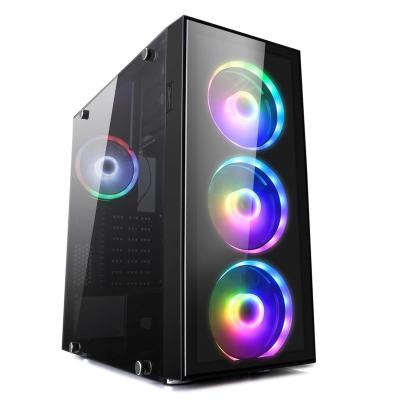 China Gaming PC Case Desktop Computer With RGB Fans for sale