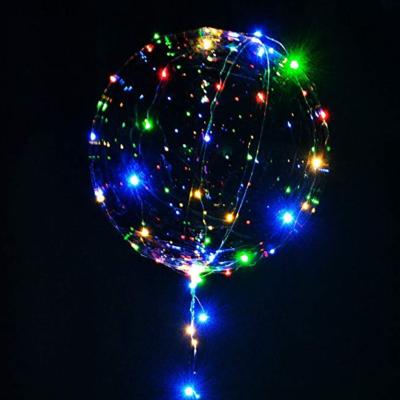 China 18 Inch Party Item Hot Chrome Toy TF Promotional Newcomer Balloons Colorful Light LED Round Bobo Balloons CE EN71 for sale