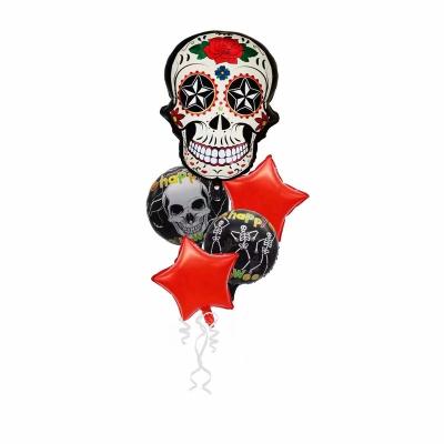 China 2022 New Arrival Halloween Pumpkin Bone Ghost Saints Day Party Decoration Skeleton Zombie Balloons De Globos For All Party Decoration for sale