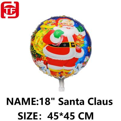 China Foil balloons wholesale 18 inch balloons Christmas foil balloons cartoon round shape baloon birthday party decoration for sale