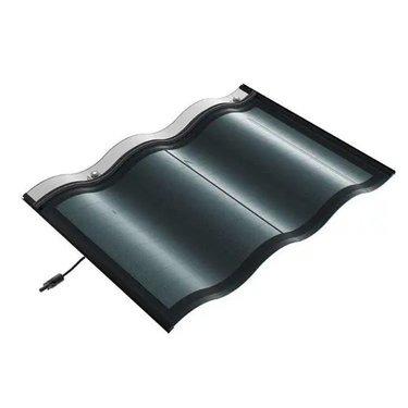 China Renewable Energy Integrated CLOPES BIPV Tile 32W/25W Suitable For European Villas Red Solar Roof Tile Solar System 125mmx125mm for sale