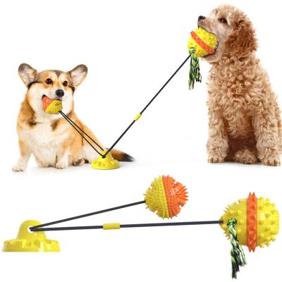 China Viable Suction Cup Molar Leakage Dog Toys Bite Conflict Resistant Pet Toys for sale