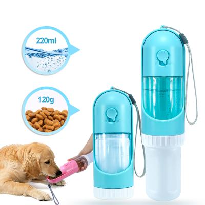 China Automatic 2 IN 1 Automatic Bottled Dog Water and Food Bottle Pet Feeder Dog Cat Water With Scoop for sale