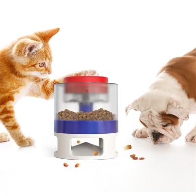 China Intelligent Automatic Food Bowl Automatic Control Press Dog Food Bowl Pet Feeder for sale