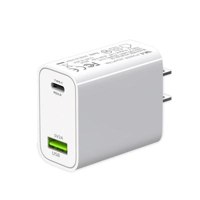 China Quick Charger 18W 20W Palladium Type Mobile Phone Fast Charging USB C Quick Charging Wall 5V 3A/9V 3A/12V 2.5A/15V 2A c qc3.0 For iPhones Samsung Android for sale