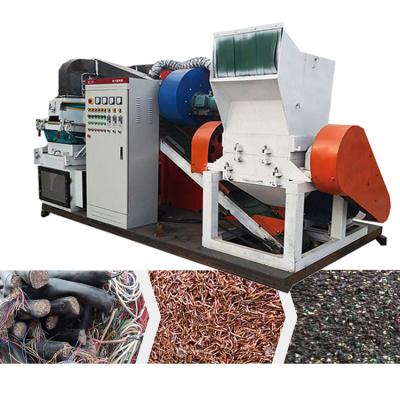 China Waste Wire Recycling Machines Automatic Scrap Copper Wire Recycling Separator Copper Cable Granulator Machine Price for sale