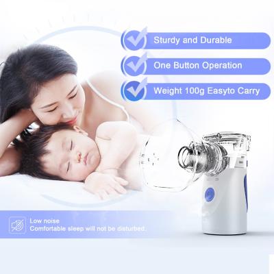 China For commercial & Medical Portable Ultrasonic Battery Mesh Nebulizer Machine With Cup Portable Home Use Nebulizing Atomizer Sprayer for sale