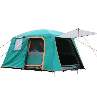 China Extended type tent outdoor double-layer thickening inclusive rain storm and cold protection family camping tent for sale