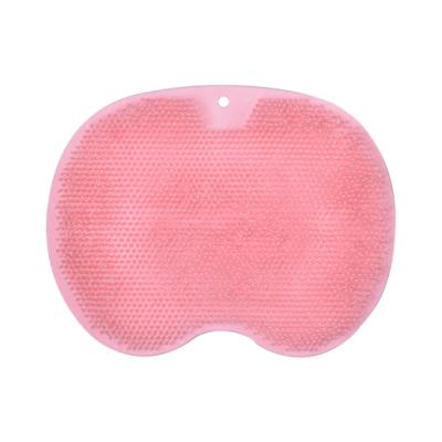 China Washable Multifunctional Back Rub Magic Device With Suction Cup Brush Bathroom Foot Rub Back Massager Pad Mat for sale