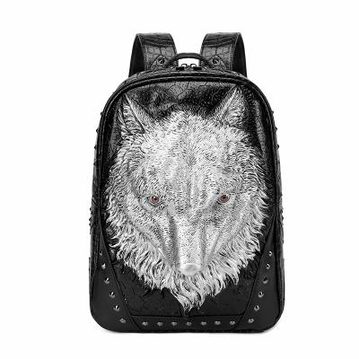 China Wild senior male student tide wolf rivet personality anti-theft personality computer backpack fresh creative wholesale anti-theft bag for sale