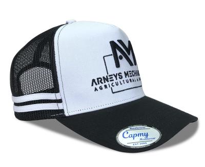 China Waterproof Factory City Tone High Quality Deep Crown Country White Black Trucker Hats 5 Panel 3d Embroidery Logo Customized Trucker Hats for sale