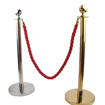 China Multi-application crowd control bracket stainless steel queue line crossing prohibition bracket with red rope for sale