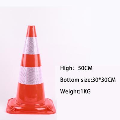 China Pavement Safety Cheap Cone PVC Reflective Plastic Traffic Cone For Safety for sale